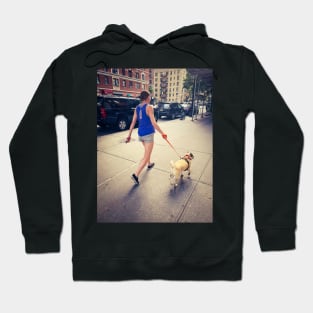 Girl Dog Street City Upper West Side Manhattan, NYC Hoodie